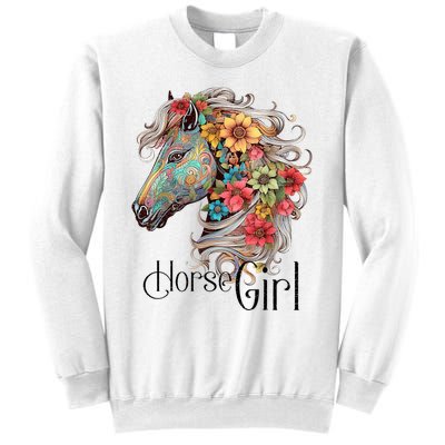 Horse Girl Just A Girl Who Loves Horses Horseback Riding Sweatshirt