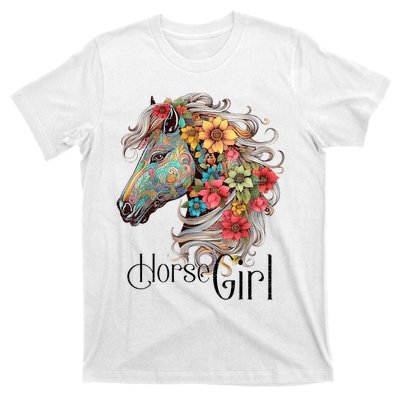 Horse Girl Just A Girl Who Loves Horses Horseback Riding T-Shirt