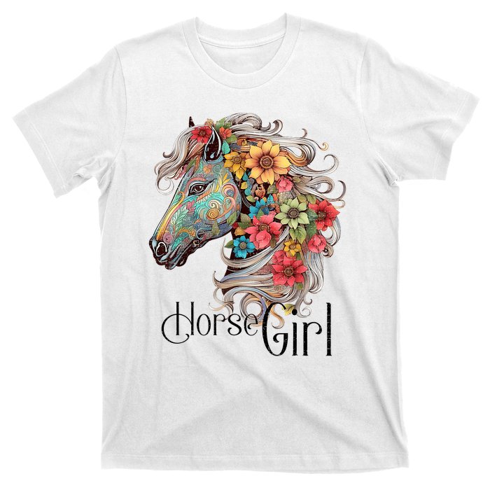 Horse Girl Just A Girl Who Loves Horses Horseback Riding T-Shirt