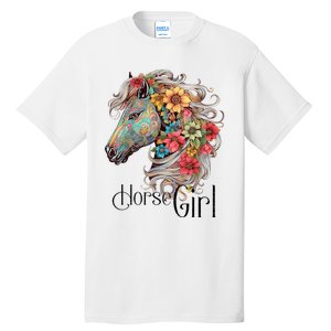 Horse Girl Just A Girl Who Loves Horses Horseback Riding Tall T-Shirt