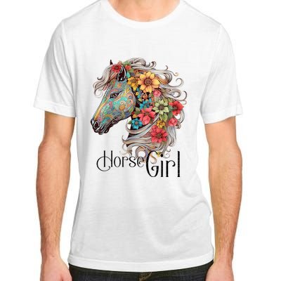 Horse Girl Just A Girl Who Loves Horses Horseback Riding Adult ChromaSoft Performance T-Shirt