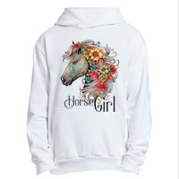 Horse Girl Just A Girl Who Loves Horses Horseback Riding Urban Pullover Hoodie