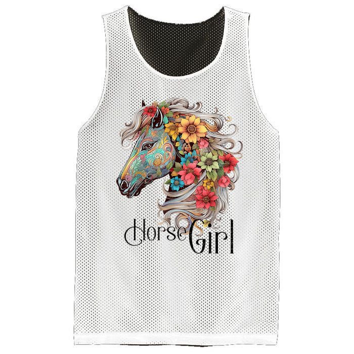 Horse Girl Just A Girl Who Loves Horses Horseback Riding Mesh Reversible Basketball Jersey Tank