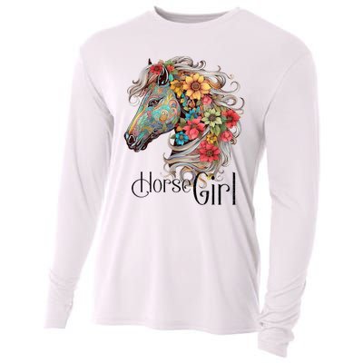 Horse Girl Just A Girl Who Loves Horses Horseback Riding Cooling Performance Long Sleeve Crew