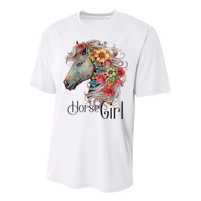 Horse Girl Just A Girl Who Loves Horses Horseback Riding Performance Sprint T-Shirt