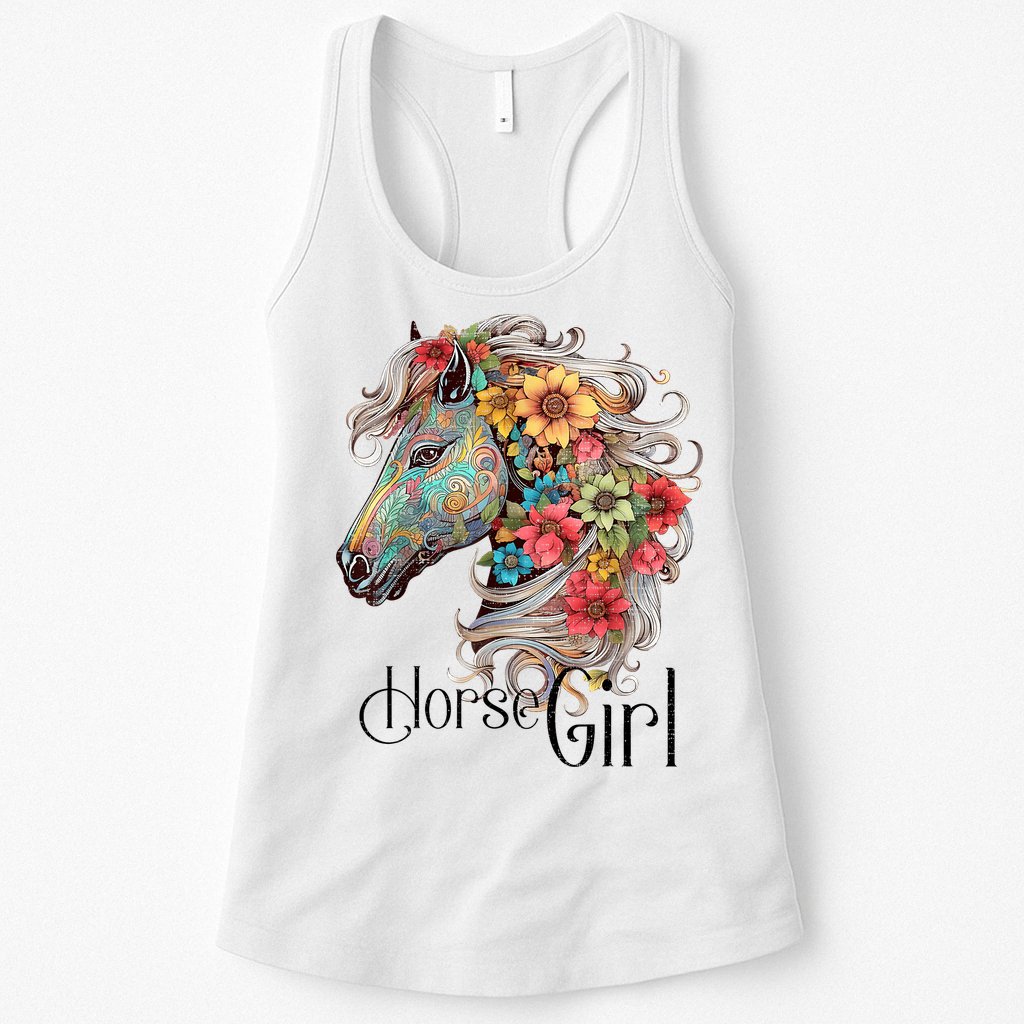 Horse Girl Just A Girl Who Loves Horses Horseback Riding Womens Tank Top