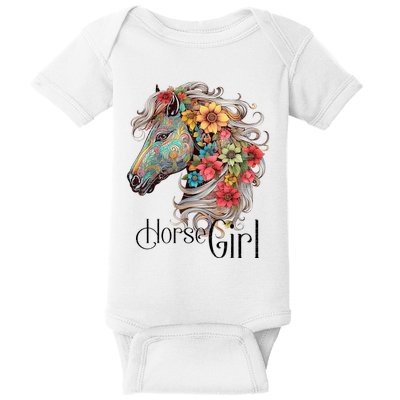 Horse Girl Just A Girl Who Loves Horses Horseback Riding Baby Bodysuit