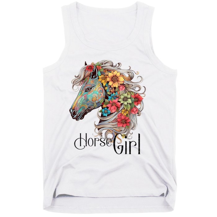 Horse Girl Just A Girl Who Loves Horses Horseback Riding Tank Top