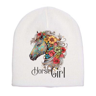 Horse Girl Just A Girl Who Loves Horses Horseback Riding Short Acrylic Beanie