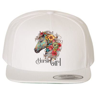 Horse Girl Just A Girl Who Loves Horses Horseback Riding Wool Snapback Cap