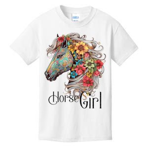 Horse Girl Just A Girl Who Loves Horses Horseback Riding Kids T-Shirt