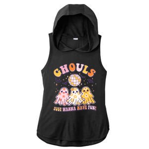 Halloween Ghouls Just Wanna Have Fun Ladies PosiCharge Tri-Blend Wicking Draft Hoodie Tank