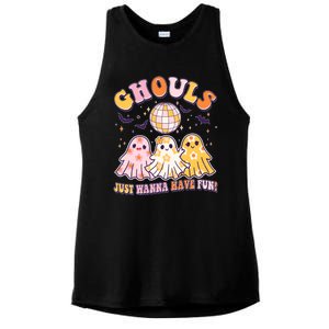 Halloween Ghouls Just Wanna Have Fun Ladies PosiCharge Tri-Blend Wicking Tank