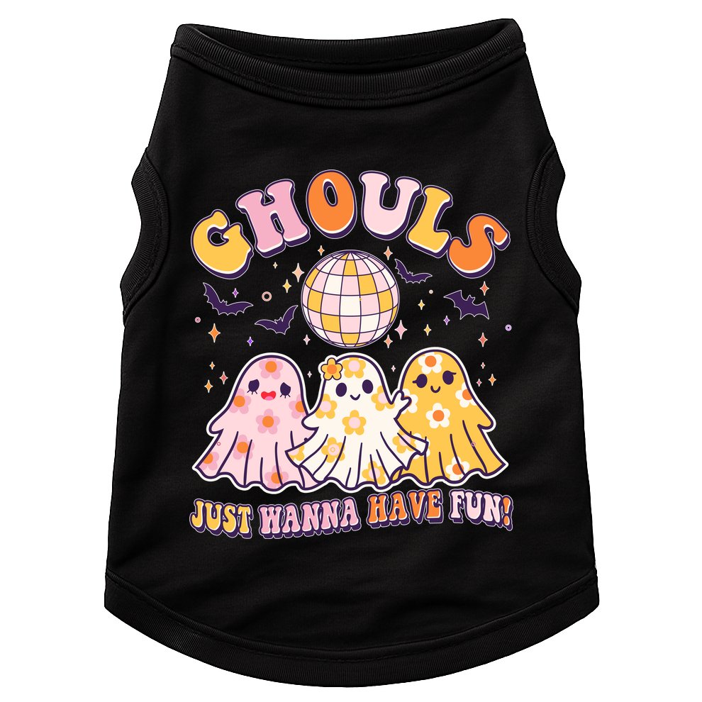 Halloween Ghouls Just Wanna Have Fun Doggie Tank