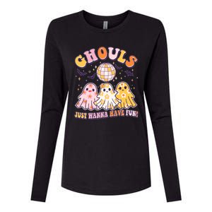 Halloween Ghouls Just Wanna Have Fun Womens Cotton Relaxed Long Sleeve T-Shirt