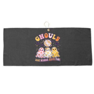 Halloween Ghouls Just Wanna Have Fun Large Microfiber Waffle Golf Towel