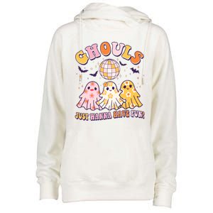 Halloween Ghouls Just Wanna Have Fun Womens Funnel Neck Pullover Hood