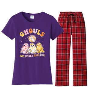 Halloween Ghouls Just Wanna Have Fun Women's Flannel Pajama Set