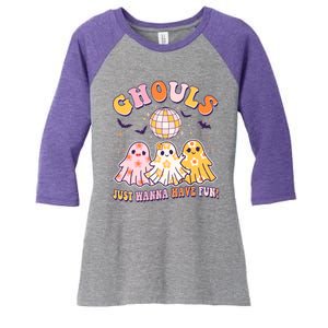 Halloween Ghouls Just Wanna Have Fun Women's Tri-Blend 3/4-Sleeve Raglan Shirt