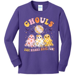 Halloween Ghouls Just Wanna Have Fun Kids Long Sleeve Shirt