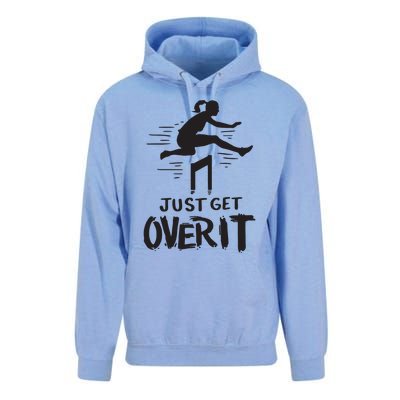 Hurdler Gift Just Get Over It Track Field Gift Unisex Surf Hoodie