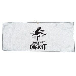 Hurdler Gift Just Get Over It Track Field Gift Large Microfiber Waffle Golf Towel