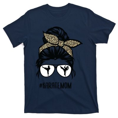 Hair Glasses Karate Mom T-Shirt