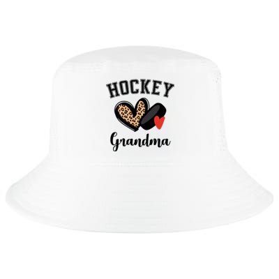 Hockey Grandma Leopard Heart Grandmother Meaningful Gift Cool Comfort Performance Bucket Hat