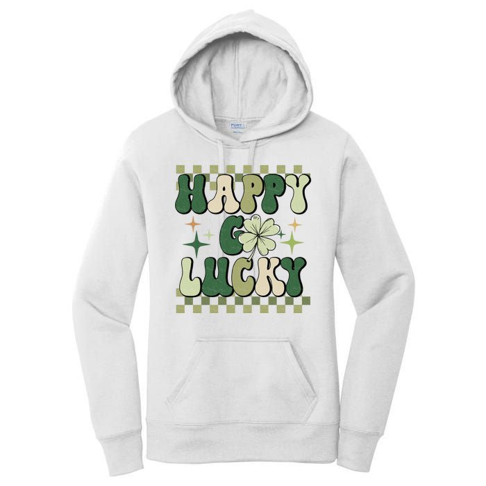 Happy Go Lucky St Patricks Day Women's Pullover Hoodie