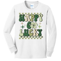 Happy Go Lucky St Patricks Day Kids Long Sleeve Shirt