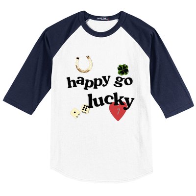 Happy Go Lucky Baseball Sleeve Shirt