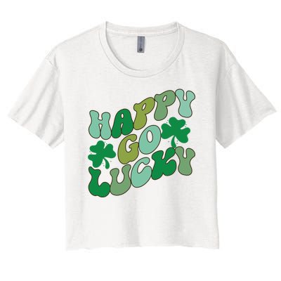 Happy Go Lucky Women's Crop Top Tee