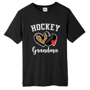 Hockey Grandma Leopard Heart Grandmother Gift Tall Fusion ChromaSoft Performance T-Shirt