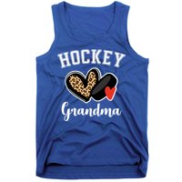 Hockey Grandma Leopard Heart Grandmother Gift Tank Top