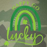 Happy Go Lucky Rainbow Shamrock St Patrick's Day Legacy Tie Dye Trucker Hat
