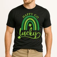 Happy Go Lucky Rainbow Shamrock St Patrick's Day Cooling Performance Crew T-Shirt