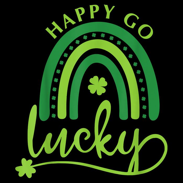 Happy Go Lucky Rainbow Shamrock St Patrick's Day Cooling Performance Crew T-Shirt