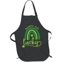 Happy Go Lucky Rainbow Shamrock St Patrick's Day Apron