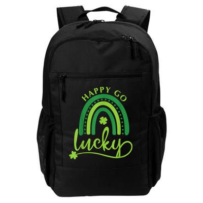 Happy Go Lucky Rainbow Shamrock St Patrick's Day Backpack