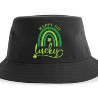 Happy Go Lucky Rainbow Shamrock St Patrick's Day Sustainable Bucket Hat