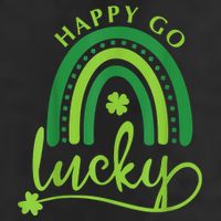 Happy Go Lucky Rainbow Shamrock St Patrick's Day Golf Towel