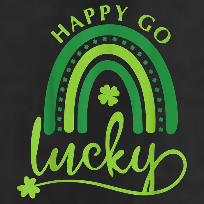 Happy Go Lucky Rainbow Shamrock St Patrick's Day Golf Towel