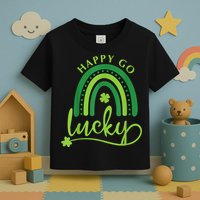 Happy Go Lucky Rainbow Shamrock St Patrick's Day Toddler T-Shirt