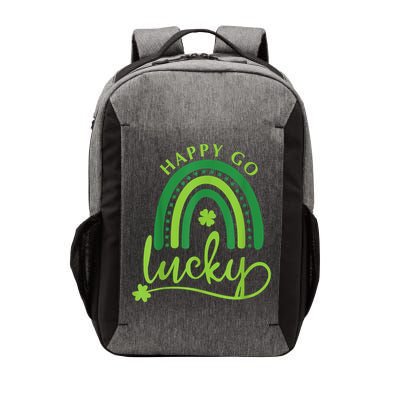 Happy Go Lucky Rainbow Shamrock St Patrick's Day Vector Backpack