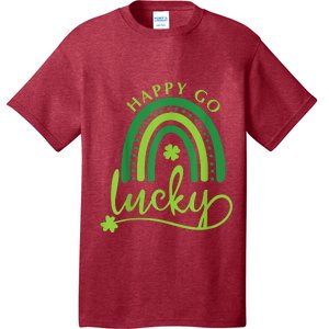 Happy Go Lucky Rainbow Shamrock St Patrick's Day T-Shirt