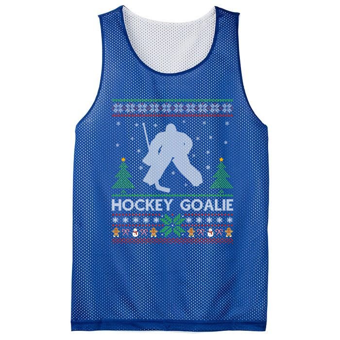 Hockey Goaltender Lover Ugly Hockey Goaltender Christmas Funny Gift Mesh Reversible Basketball Jersey Tank