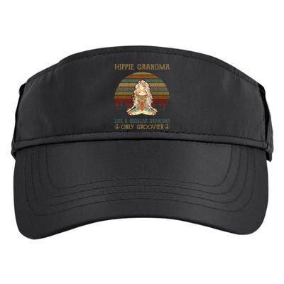 Hippie Grandma Like A Regular Grandma Vintage Adult Drive Performance Visor