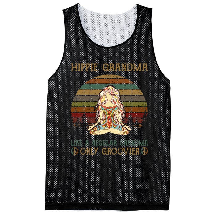 Hippie Grandma Like A Regular Grandma Vintage Mesh Reversible Basketball Jersey Tank