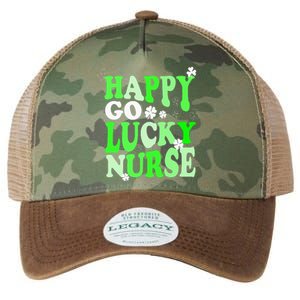 Happy Go Lucky Nurse St Patricks Day Legacy Tie Dye Trucker Hat