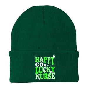 Happy Go Lucky Nurse St Patricks Day Knit Cap Winter Beanie